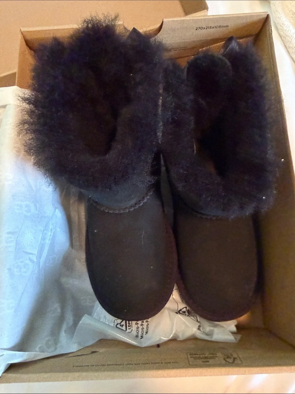 UGG toddler Bailey Bow Boots in Black brand new in original box